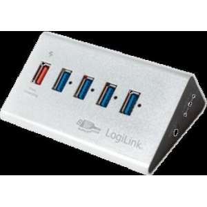 LOGILINK - usb hub - UA0227 - 5 Port Hub, USB 3.0 aktief, aluminium
