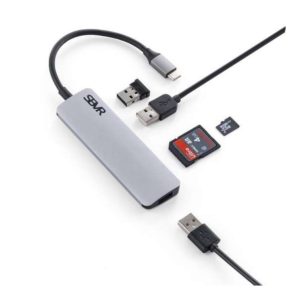 SBVR - 5 in 1 USB Type-C Multifunctionele Hub - 3x USB 3.0 / (Micro)SD