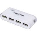 USB-HUB 4-Port LogiLink m. voeding wit