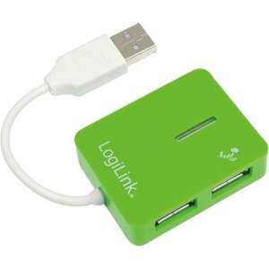 LogiLink USB 2.0 Hub 4-Port, Smile, grün