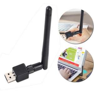 WiFi adapter | Wifi-adapter | USB | Draadloze internet adapter | Wifi antenne | 170Mbps | Zwart