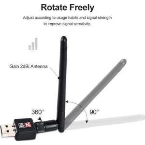 USB Wifi Adapter- Wifi USB- Ethernet- Wi Fi Adapter- Mt7601- Wifi Adapter- USB - Netwerk Mini PC Wifi dongle Ontvanger