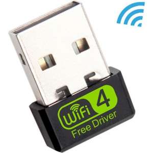 WiseGoods - Premium Mini USB Wifi Adapter - MT7601 150Mbps - Ethernet Wifi Dongle - 2.4G Netwerkkaart - Wifi Ontvanger - Zwart