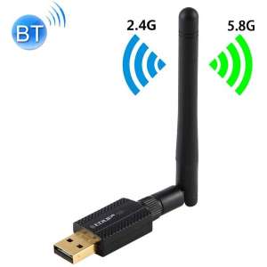 EDUP EP-AC1661 2-in-1 Bluetooth 4.2 + dual-band 11AC 600Mbps Hoge snelheid draadloze USB-adapter WiFi-ontvanger