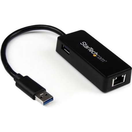 StarTech.com USB 3.0 naar gigabit Ethernet-adapter NIC met USB-poort zwart