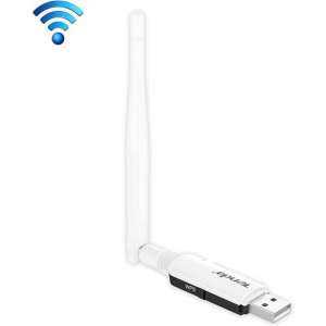Tenda U1 Draagbare 300Mbps draadloze USB WiFi-adapter Externe ontvanger Netwerkkaart met antenne (wit)