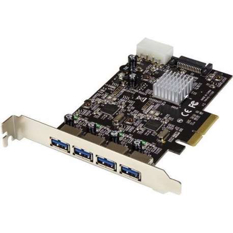 StarTech.com 4 poorts USB 3.1 (10Gbps) kaart 4x USB-A met twee onafhankelijke kanalen PCIe