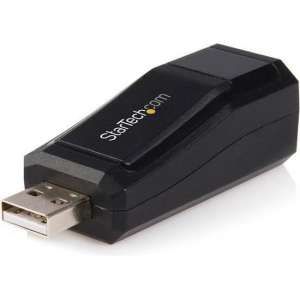 StarTech.com Compacte zwarte USB 2.0 naar 10/100 Mbit/s Ethernet Netwerkadapter