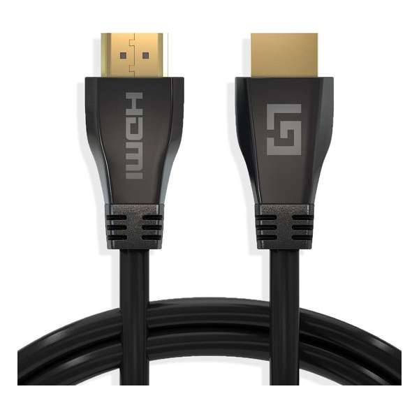 LifeGoods HDMI Ultra High Speed 2.1 Kabel - Ethernet - Male to Male Cable - Zwart - 1.5 m