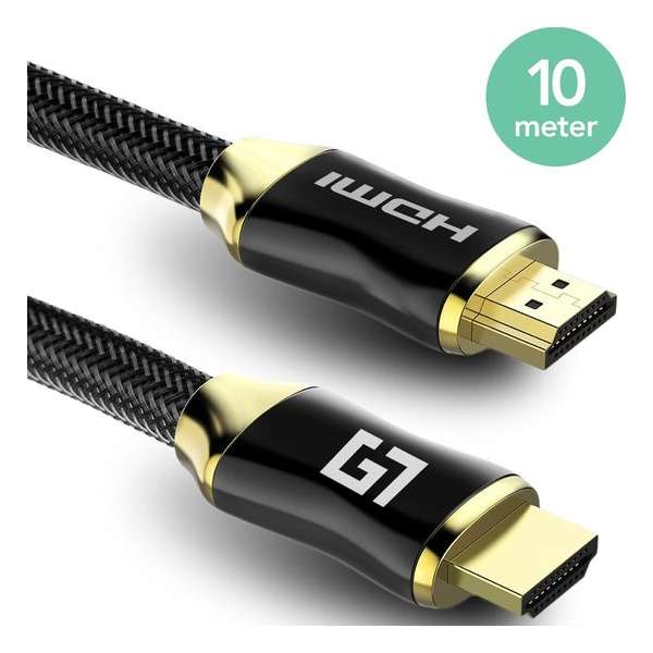 LifeGoods HDMI Kabel 2.0 Gold Plated - High Speed Cable - 18GBPS - Ethernet - HDMI naar HDMI - 10 Meter