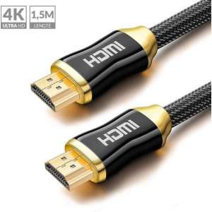 HDMI Kabel High Speed Nylon - 1,5 m – Zwart