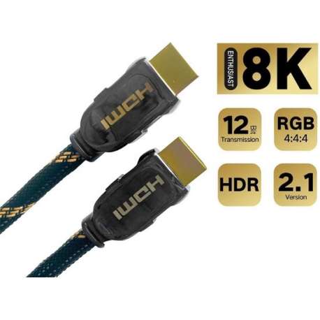 Premium 4K/8K/10K Ultra High Speed 2.1 HDMI kabel 0.5 meter
