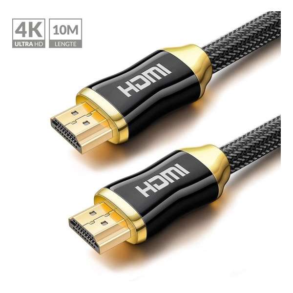 HDMI Kabel  High Speed Nylon - 10 m - Zwart