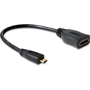 Delock - 1.4 High Speeds HDMI naar Micro HDMI kabel - 0.23 m - Zwart
