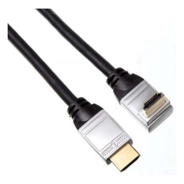 HDMI male naar HDMI male haaks - Zwart - 1.8 meter