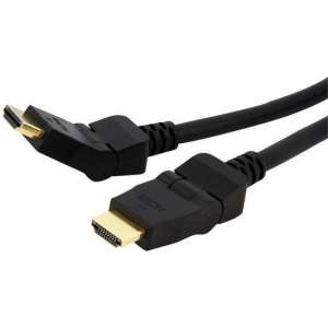 StarTech.com - 1.4 High Speed HDMI kabel - tweezijdig flexibel haaks - 1 m - Zwart