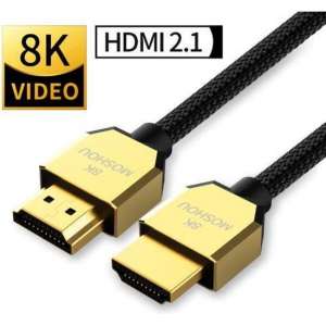 DrPhone MOSHOU Series HDMI naar HDMI 2.1 Kabel - 8K 60Hz - 4K 120Hz - 48Gbps - Ultra Hoge Snelheid - HDR 10 & eARC – 0,5 Meter