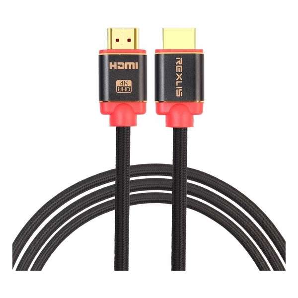 HDMI kabel 1.8 meter 4K - HDMI naar HDMI - 2.0 versie - High Speed 2160P - HDMI Male naar HDMI Male - Aluminium red line