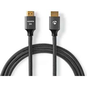 Nedis Ultra High Speed HDMI™-Kabel | HDMI™-Connector - HDMI™-Connector | Gun Metal Grey | Gevlochten Kabel | 2.0 m