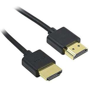 NÖRDIC HDMI-N2005 HDMI 1.4 dunne kabel Ultra HD 4k, HDR Color en ARC, 0,5 m, zwart