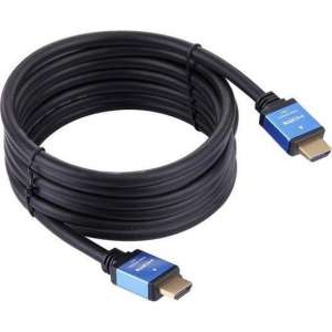 HDMI kabel - 4K - HDMI naar HDMI - HDMI 19 Pin Male naar HDMI 19 Pin Male - Blue line - 5m