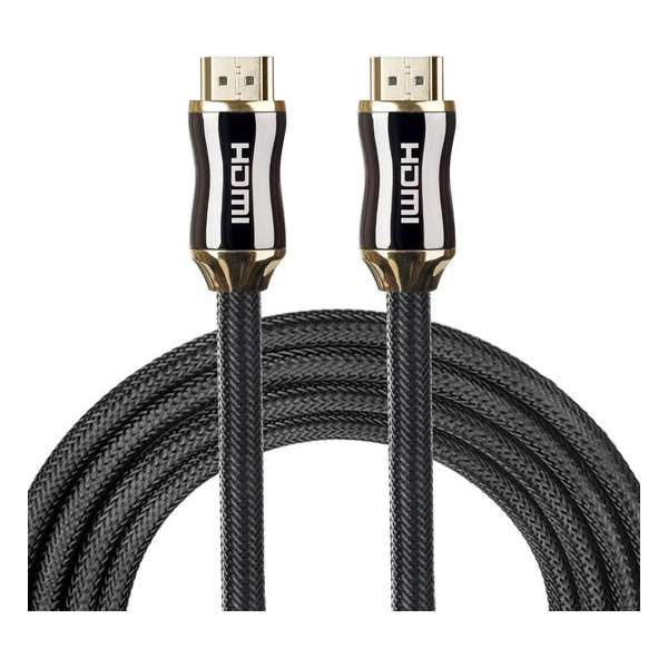 HDMI kabel  4K - HDMI naar HDMI - HDMI 19 Pin Male naar HDMI 19 Pin Male - Black line - 2 m