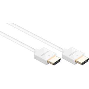 Goobay Dunne HDMI kabel - versie 1.4 (4K 30Hz) / wit - 2 meter