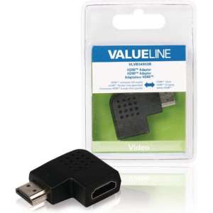 Valueline VLVB34903B hdmi adapter haaks links Zwart