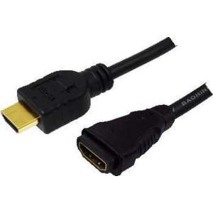 LogiLink HDMI Cable 1.4, HDMI male / female, black, 1,5 m