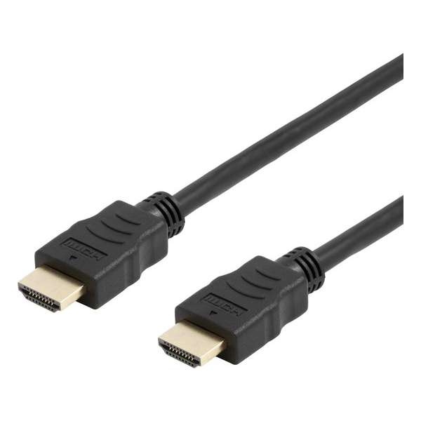 DELTACO HDMI-1030D-FLEX Flexibele HDMI-kabel, High Speed HDMI met Ethernet 4K, UltraHD bij 60 Hz, 3 m, Zwart