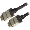 ADJ 300-00070 A/V Cable [HDMI 2.0 4K, M/M, 3M, Cotton Black/Silver, BLISTER]