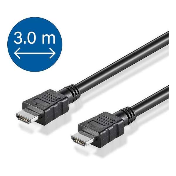 HDMI kabel Premium 1.4 High Speed met Ethernet-functie  3,00 m  Zwart 4K compatible