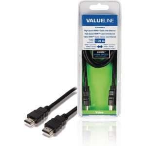 Valueline VLVB34000B10 HDMI kabel 1 m HDMI Type A (Standaard) Zwart