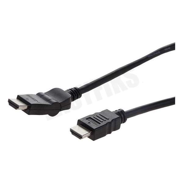 HDMI Kabel 1.4 High Speed + Ethernet, 2.5 Meter, Swivel