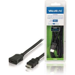 Valueline Vlvb34090b10 Verlengkabel voor de High Speed Hdmi-kabel met Ethernet Hdmi-connector - Hdmi-input 1,00 M Zwart