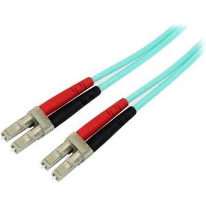 StarTech.com Aqua OM4 Duplex multimode glasvezel kabel 100 Gb 50/125 LSZH LC/LC 1 m