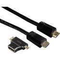 Hama HDMI Kabel 1.5m + 2-in-1 Adapter