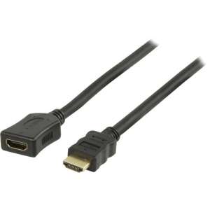 Transmedia HDMI verlengkabel - versie 1.4 (4K 30Hz) / zwart - 1 meter