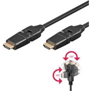 Goobay 2m HDMI G-360° HDMI kabel HDMI Type A (Standaard) Zwart