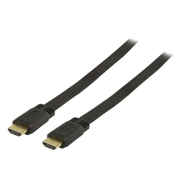 S-Impuls Platte HDMI kabel - versie 1.4 (4K 30Hz) / zwart - 5 meter