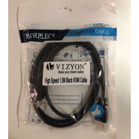 Vizyon HDMI kabel ultra HD - 1.5m Zwart