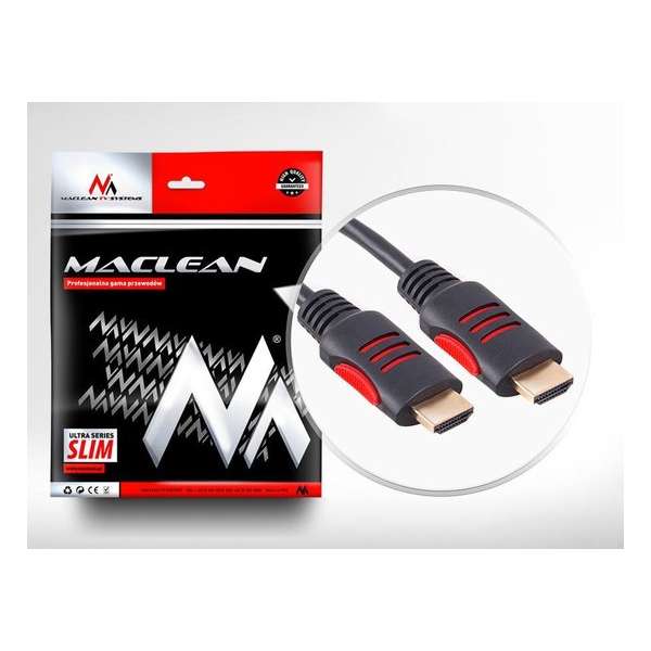 HDMI-HDMI-kabel Maclean MCTV-813 v1.4 30AWG 3m met ferrietfilters