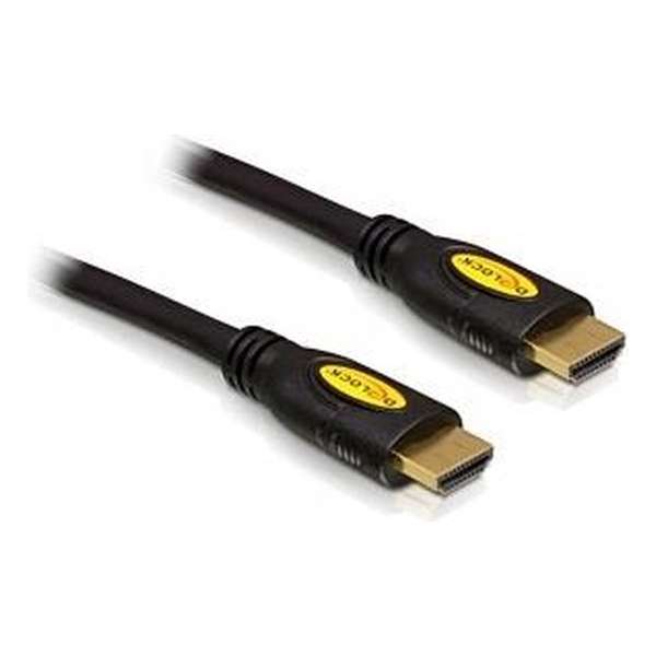 Delock - 1.4 High Speed HDMI kabel - 1 m - Zwart/Geel