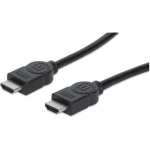 Manhattan HDMI kabels High Speed HDMI Cable w/ Ethernet Channel, 1x HDMI Male 19-pin - 1x HDMI Male 19-pin, Shielded, Black, 15m