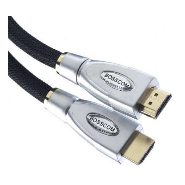 Bosscom HDMI 1.4  HDMI 1.4 kabel 3m met demontabele stekers halogeenvrij