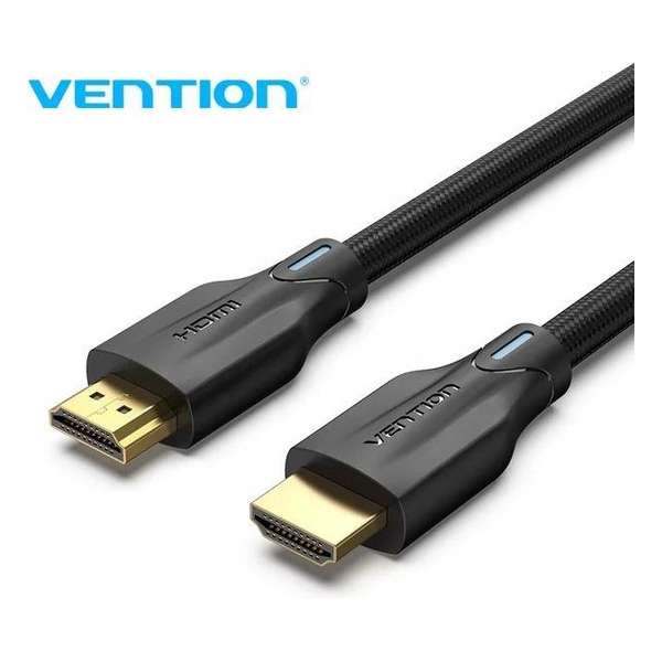 Vention HDMI 2.1 Kabel Premium (8K 60hz / 4K120hz / UHD / 48gbps / Ultra High Speed) 1,5 M - Katoen gevlochten - Zwart/blauw