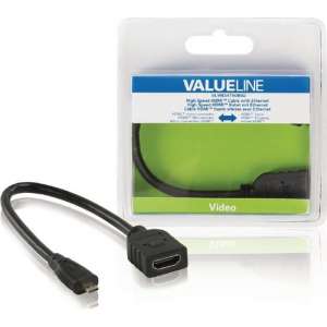 Valueline VLVB34790B02 kabeladapter/verloopstukje Micro HDMI HDMI Zwart