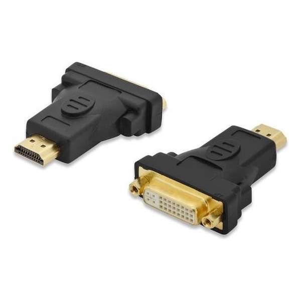 Ednet 84491 kabeladapter/verloopstukje HDMI DVI-I Zwart
