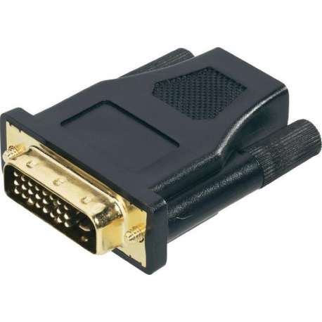 HDMI / DVI Adapter [1x HDMI-bus - 1x DVI-stekker 24+1-polig] Zwart