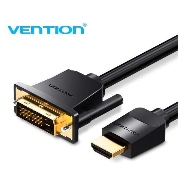 Vention HDMI naar DVI Kabel - DVI naar HDMI (Bi-directioneel) - Full-HD 1080P - 3 Meter